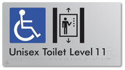Unisex Accessible Toilet on Level 11 Via Lift - Braille Tactile Signs Aust.