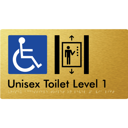 Unisex Accessible Toilet on Level 1 Via Lift
