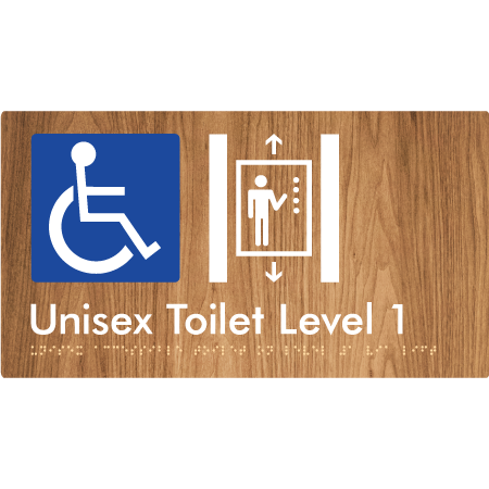 Unisex Accessible Toilet on Level 1 Via Lift