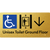 Unisex Accessible Toilet on Ground Floor Via Lift with Large Directional Arrow