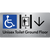 Unisex Accessible Toilet on Ground Floor Via Lift with Large Directional Arrow