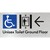 Unisex Accessible Toilet on Ground Floor Via Lift with Large Directional Arrow