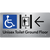 Unisex Accessible Toilet on Ground Floor Via Lift with Large Directional Arrow