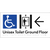 Unisex Accessible Toilet on Ground Floor Via Lift with Large Directional Arrow