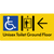 Unisex Accessible Toilet on Ground Floor Via Lift with Large Directional Arrow