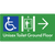 Unisex Accessible Toilet on Ground Floor Via Lift with Large Directional Arrow