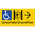 Unisex Accessible Toilet on Ground Floor Via Lift with Large Directional Arrow