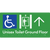 Unisex Accessible Toilet on Ground Floor Via Lift with Large Directional Arrow