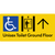 Unisex Accessible Toilet on Ground Floor Via Lift with Large Directional Arrow