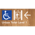 Unisex Accessible Toilet on Ground Floor Via Lift with Large Directional Arrow
