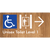 Unisex Accessible Toilet on Ground Floor Via Lift with Large Directional Arrow