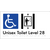 Unisex Accessible Toilet on Level 28 Via Lift