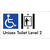 Unisex Accessible Toilet on Level 2 Via Lift