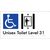 Unisex Accessible Toilet on Level 31 Via Lift