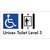 Unisex Accessible Toilet on Level 3 Via Lift