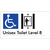 Unisex Accessible Toilet on Level 8 Via Lift