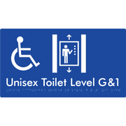 Unisex Accessible Toilet on Level G&1 Via Lift - Braille Tactile Signs Aust.