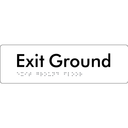 Exit Ground - Braille Tactile Signs Aust.
