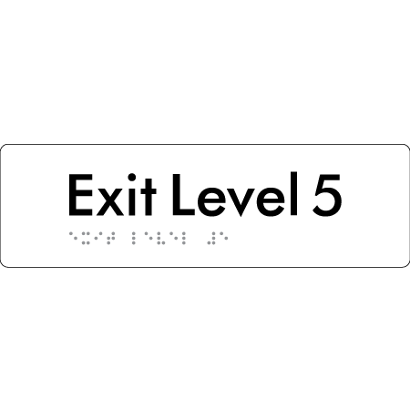 Exit Level 5 - Braille Tactile Signs Aust.