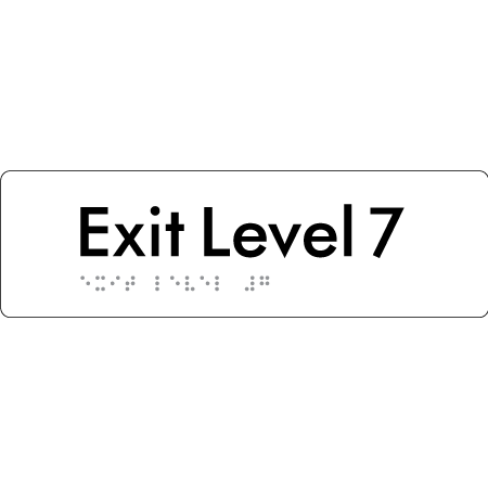 Exit Level 7 - Braille Tactile Signs Aust.