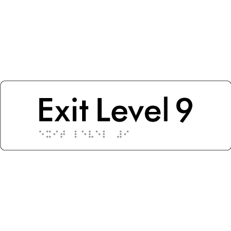 Exit Level 9 - Braille Tactile Signs Aust.