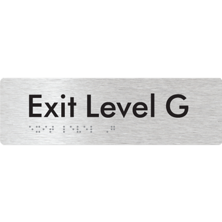 Exit Level G - Braille Tactile Signs Aust.