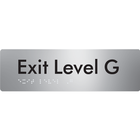 Exit Level G - Braille Tactile Signs Aust.