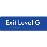 Exit Level G - Braille Tactile Signs Aust.