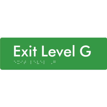 Exit Level G - Braille Tactile Signs Aust.