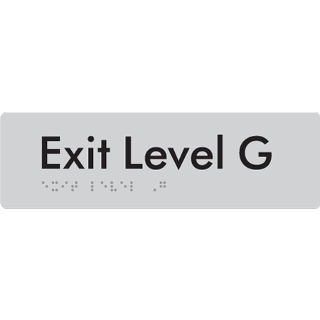 Exit Level G - Braille Tactile Signs Aust.