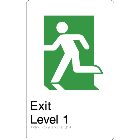 Fire Exit Level 1 - Braille Tactile Signs Aust.