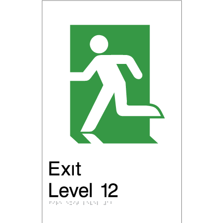 Fire Exit Level 12 - Braille Tactile Signs Aust.