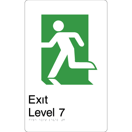 Fire Exit Level 7 - Braille Tactile Signs Aust.
