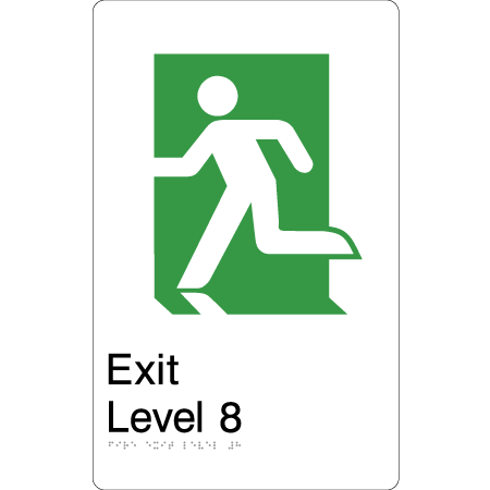 Fire Exit Level 8 - Braille Tactile Signs Aust.