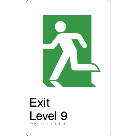 Fire Exit Level 9 - Braille Tactile Signs Aust.