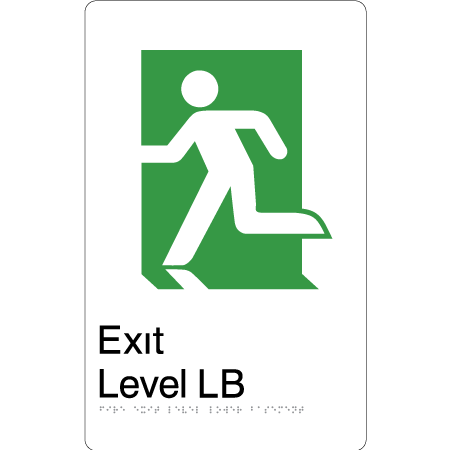 Fire Exit Level Lower Basement - Braille Tactile Signs Aust.