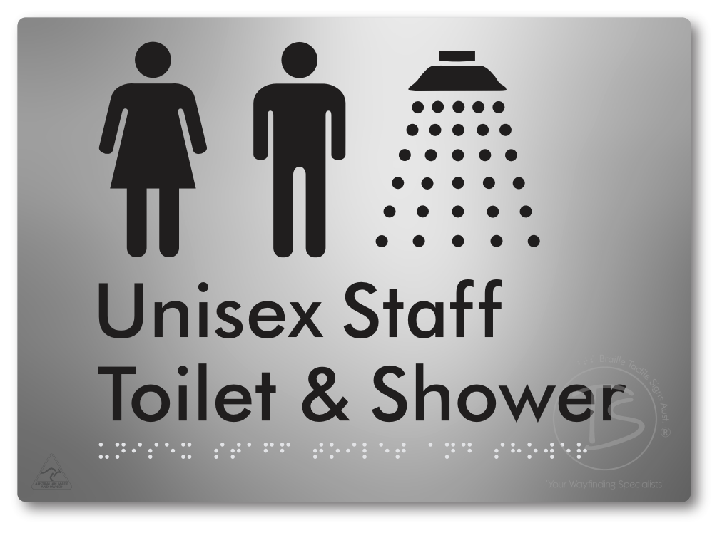 Unisex Staff Toilet & Shower - Braille Tactile Signs Aust.