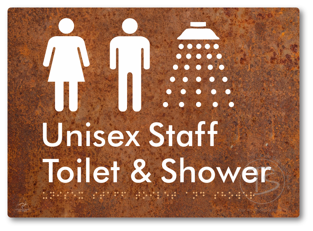 Unisex Staff Toilet & Shower - Braille Tactile Signs Aust.