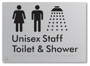 Unisex Staff Toilet & Shower - Braille Tactile Signs Aust.