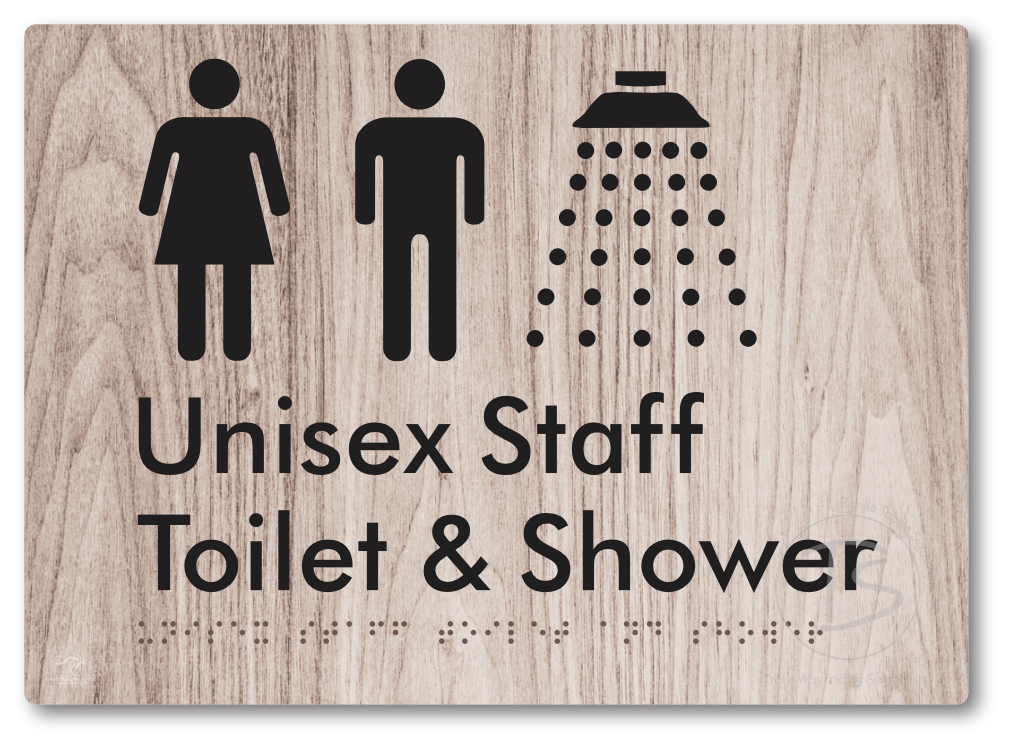Unisex Staff Toilet & Shower - Braille Tactile Signs Aust.