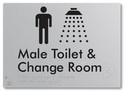 Male Toilet / Shower & Change Room - Braille Tactile Signs Aust.