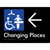 Changing Places with Large Directional Arrow (Certification Required)