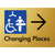 Changing Places with Large Directional Arrow (Certification Required)