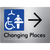 Changing Places with Large Directional Arrow (Certification Required)