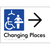 Changing Places with Large Directional Arrow (Certification Required)