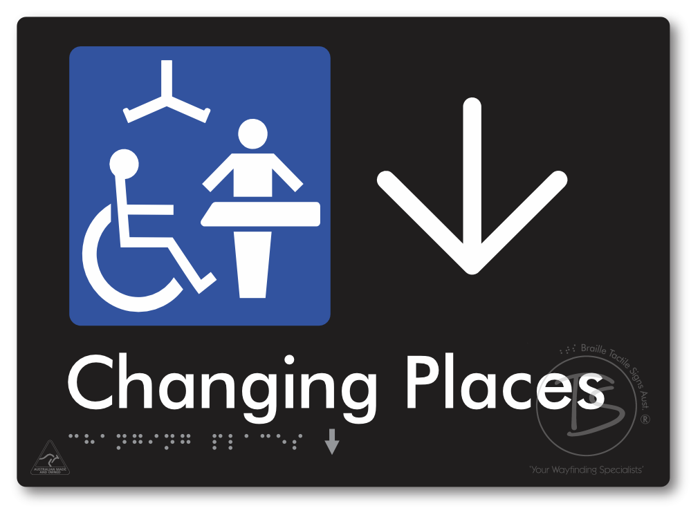 Changing Places with Large Directional Arrow (Certification Required)