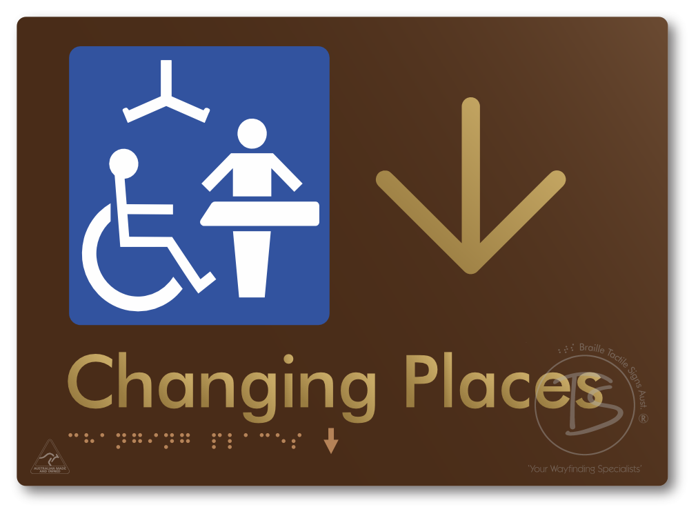 Changing Places with Large Directional Arrow (Certification Required)