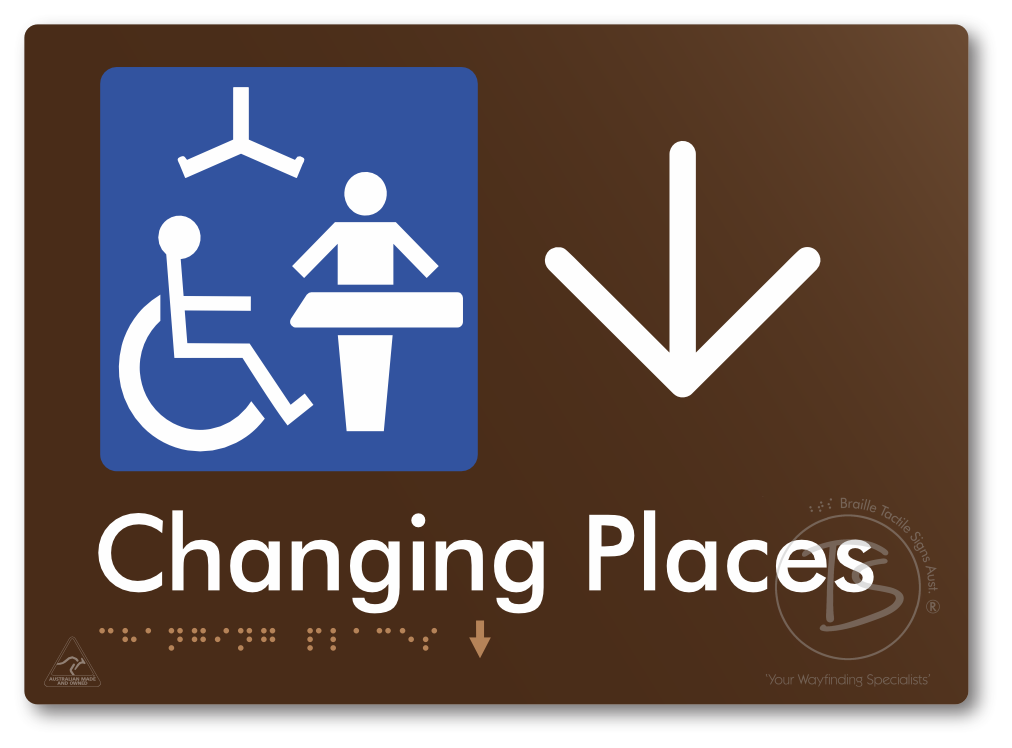 Changing Places with Large Directional Arrow (Certification Required)