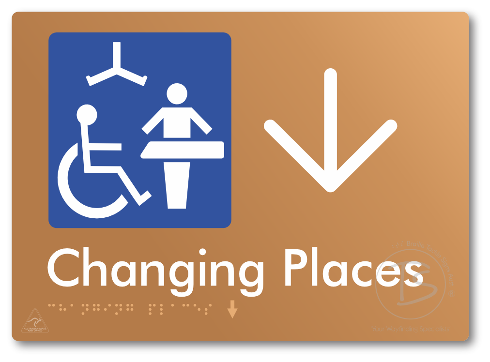 Changing Places with Large Directional Arrow (Certification Required)
