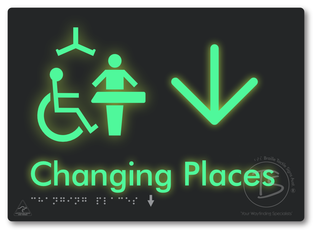 Changing Places with Large Directional Arrow (Certification Required)